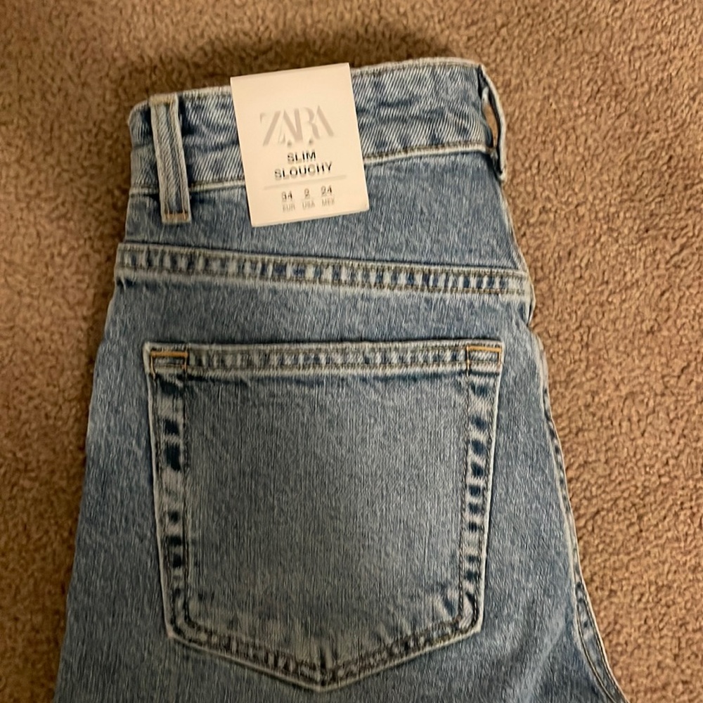Zara mid rise ankle length jeans